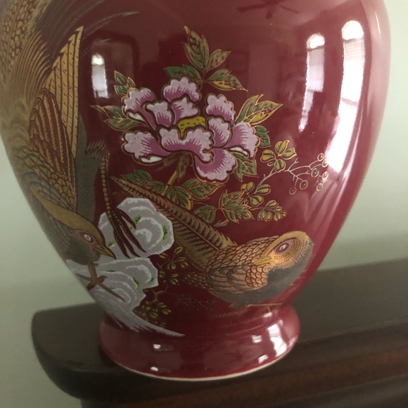 MCI Art Mci Japan Japanese Ginger Jar With Lid Floral Art Vintage